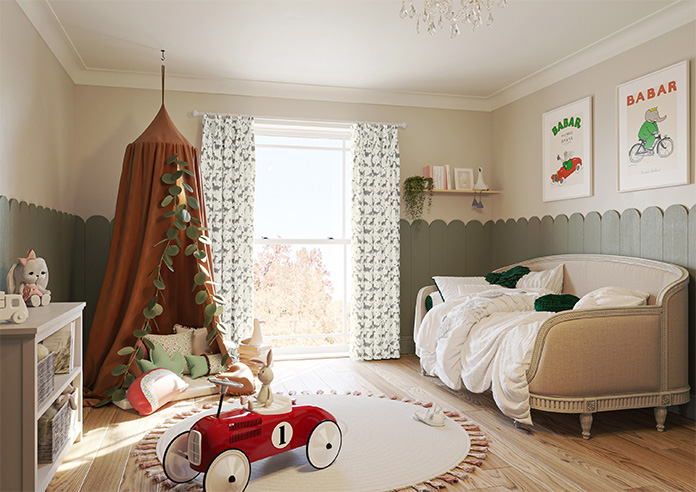 Dino Land, Fossil Grey - Made to Measure Curtains - Image 7